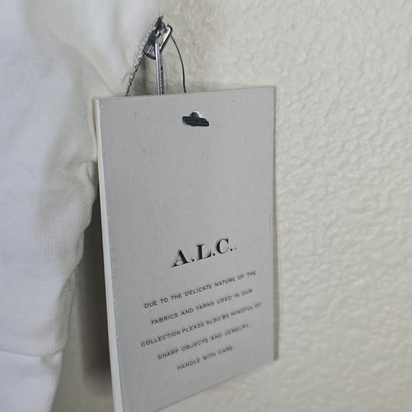 A.L.C. White Crop Bustier Top Sweetheart Linen Blend Neckline Size 4 NwT. - Picture 3 of 8